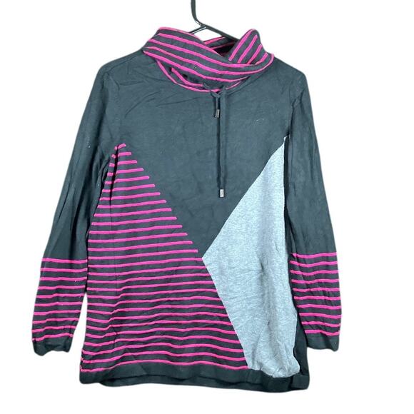 Zenergy by Chicos Womens Sweater Multicolored Cowl Neck Cashmere Blend 2 (L) - Picture 1 of 10